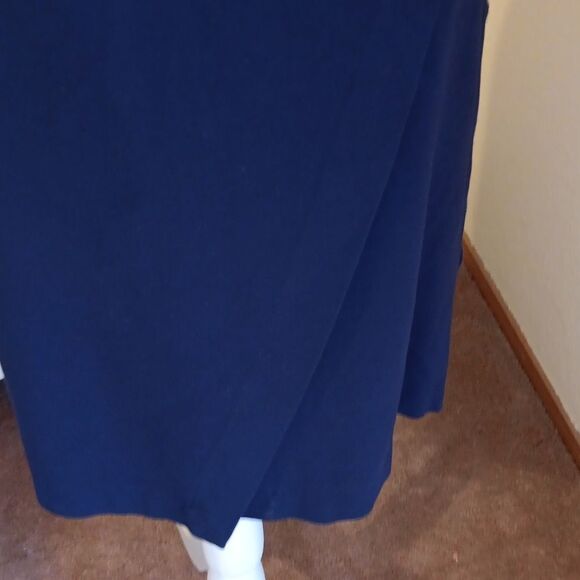 Lemon Tart Plus Navy Blue Ponte Dress. Dark Academia, Classic, Professional - Picture 4 of 9